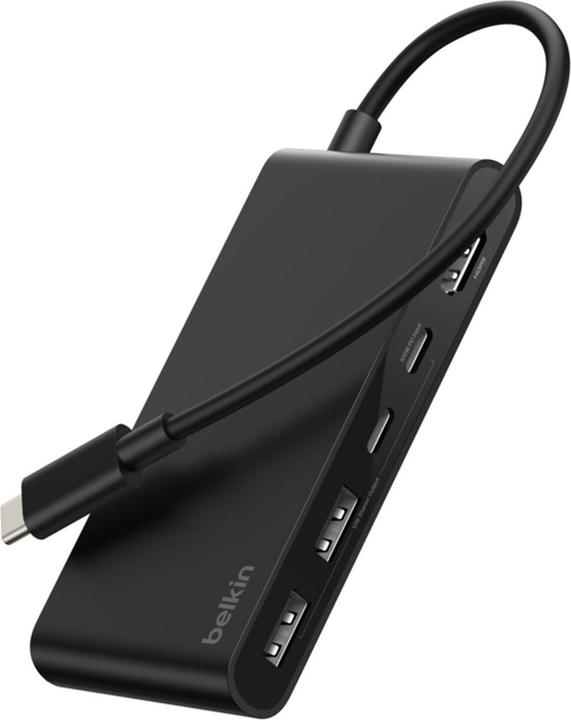 Actual product image Belkin CONNECT USB-C 5-in-1 mit Dual USB-C Ports,sw. AVC022hqBK (USB-C, 5 ports)