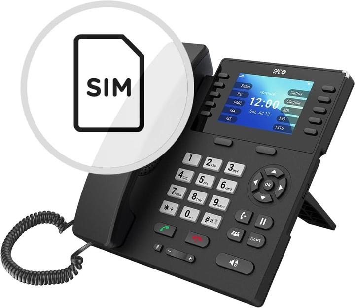 Actual product image SPC Drahtloses Festnetztelefon mit SIM, 4G, VoLTE, VoWiFi, Android, Bluetooth, WLAN, 2000 mAh