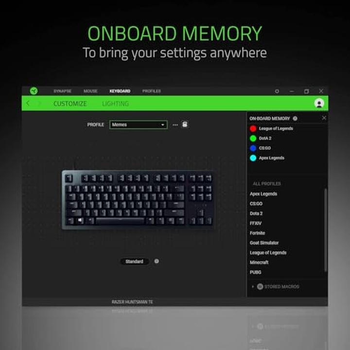 Produktbild Razer Mechanical gaming keyboard Huntsman Tournament Edition, Linear Optical Switch, Chroma, US ISO (US, Kabelgebunden)