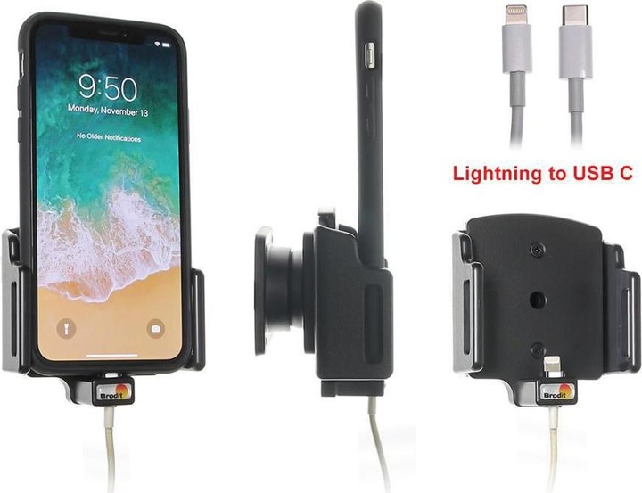 Immagine prodotto Brodit Supporto per il fissaggio del cavo per Apple iPhone 11 Mobile/Smartphone Supporto attivo nero (7