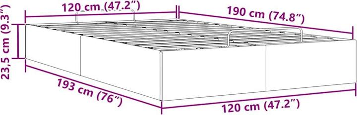 Produktbild vidaXL Ottoman-Bett (120 x 190 cm)
