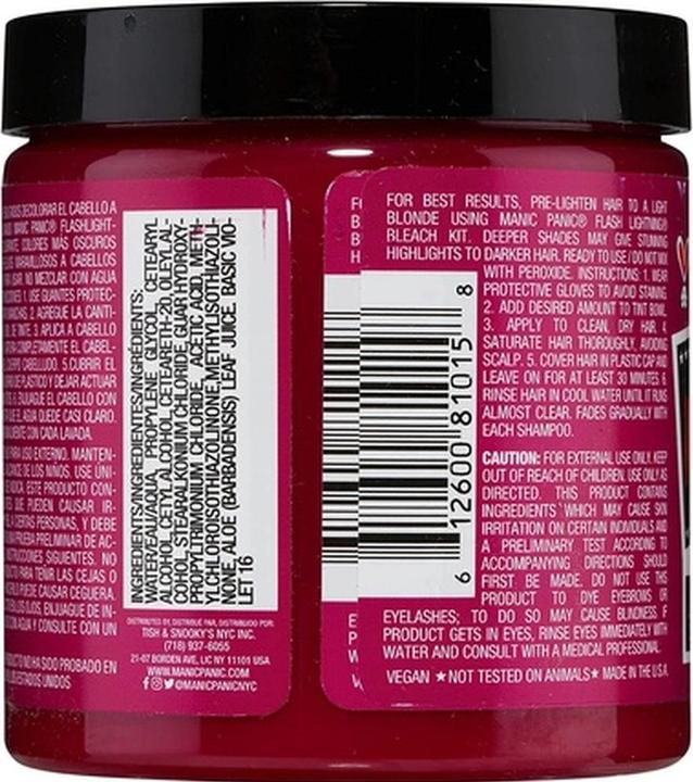 Actual product image Skybound High Voltage Classic Cream Formula Hair Dye 8oz Hot Hot Pink - Big Pot (Rose)
