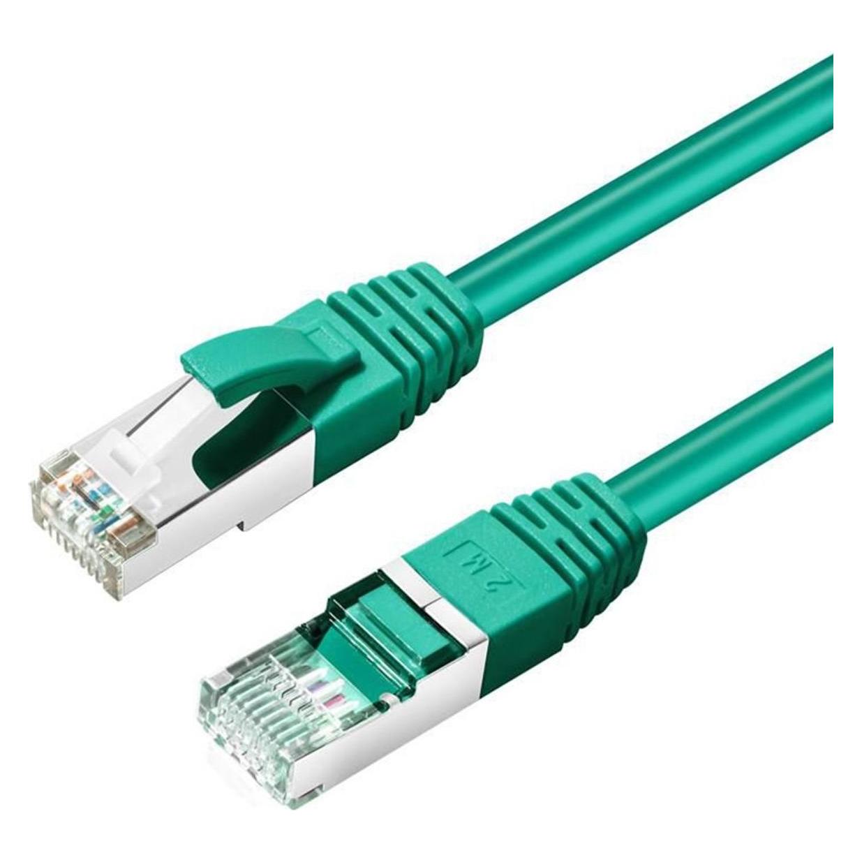 MicroConnect MC-SFTP6A005G Netwerkkabel Groen 0,5 m Cat6a S/FTP (S-STP) (S/FTP, CAT6a, 0.50 m), Netwerkkabel