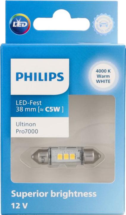 Image du produit Philips LED-Fest 38 mm Ultinon Pro7000 4000 K (C5W)