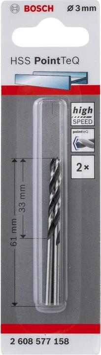 Actual product image Bosch Professional Zubehör HSS PointTeQ Twist Drill (3.0 millimetre)