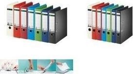 Image du produit Leitz Chemise en papier solide, 180 degrés, DIN A4, 80 mm, couverture en carton noir, papier solide coloré (A4, 80 mm, 1 x)