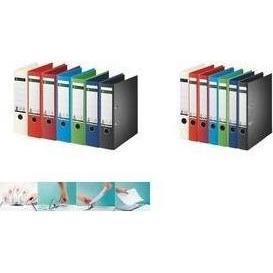 Thumbnail - Leitz, Ordner, Vollpapier-Ordner, 180 Grad, DIN A4, 80 mm, schwarz Einband aus Hartpappe, farbiger Vollpapier (A4, 80 mm...