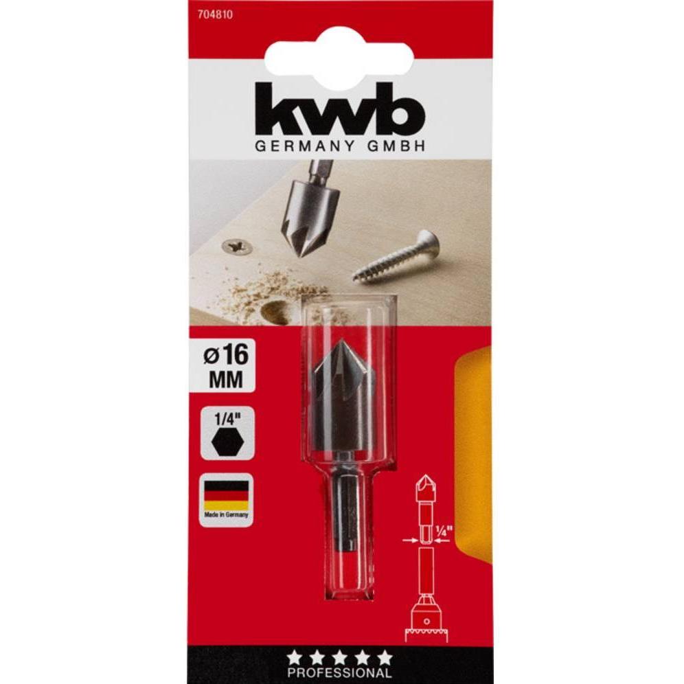 Thumbnail - kwb, Bohrereinsatz, 704810 Bohrsenker 16 mm 1 St. (16 Millimeter)