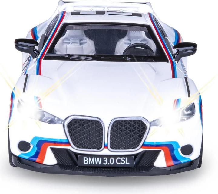 Actual product image BMW 3.0 CSL Diecast 1:34 weiss inkl. Knopfzellen