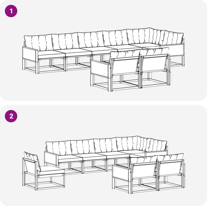 Produktbild vidaXL Outdoor-Sofa