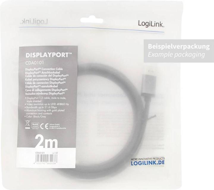 Actual product image LogiLink DisplayPort – DisplayPort (1 m, DisplayPort, 1.2)