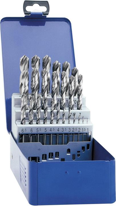Produktbild Exact HSS Metall-Spiralbohrer-Set 25 (1 mm, 1.5 mm, 10 mm, 10.5 mm, 11 mm, 11.5 mm, 12 mm, 12.5 mm, 13 mm, 2 mm, 2.5 mm, 3 mm, 3.5 mm, 4 mm, 4.5 mm, 5 mm, 5.5 mm, 6 mm, 6.5 mm, 7 mm, 7.5 mm, 8 mm, 8.5 mm, 9 mm, 9.5 mm)