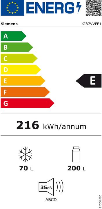 Energie-Label Siemens KI87VVFE1 (270 l)