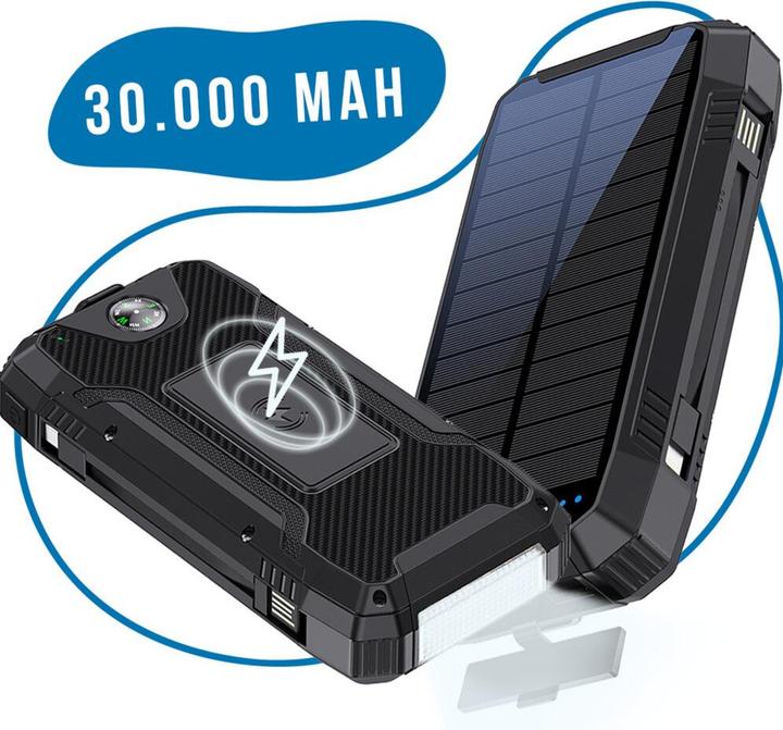 Actual product image Ishiva UFUZON Solar-Powerbank 30k