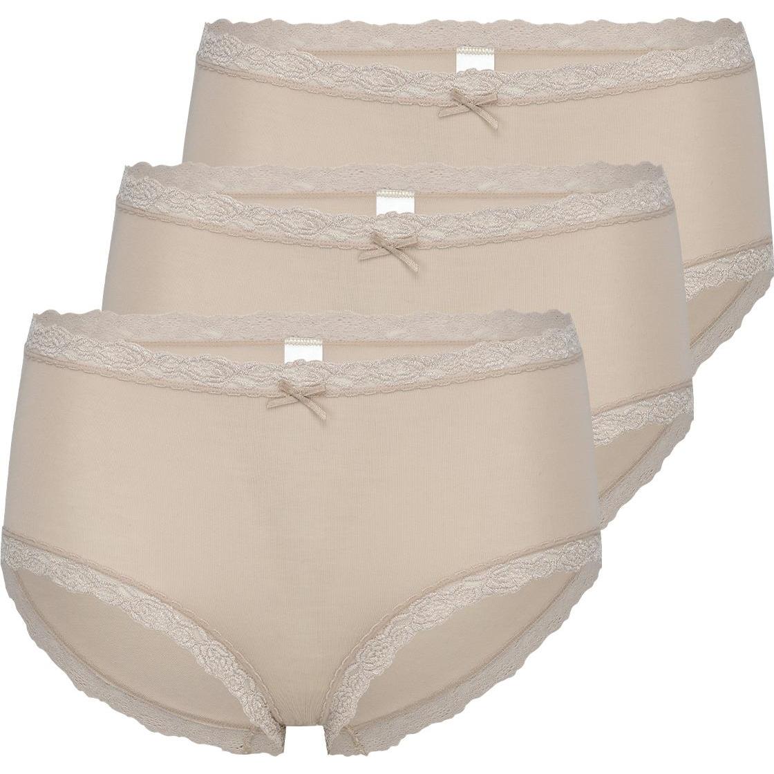 Nina von C., Damen, Unterhosen, 3er Pack Cosy Taillen Slip, Beige, (46, 3er Pack)