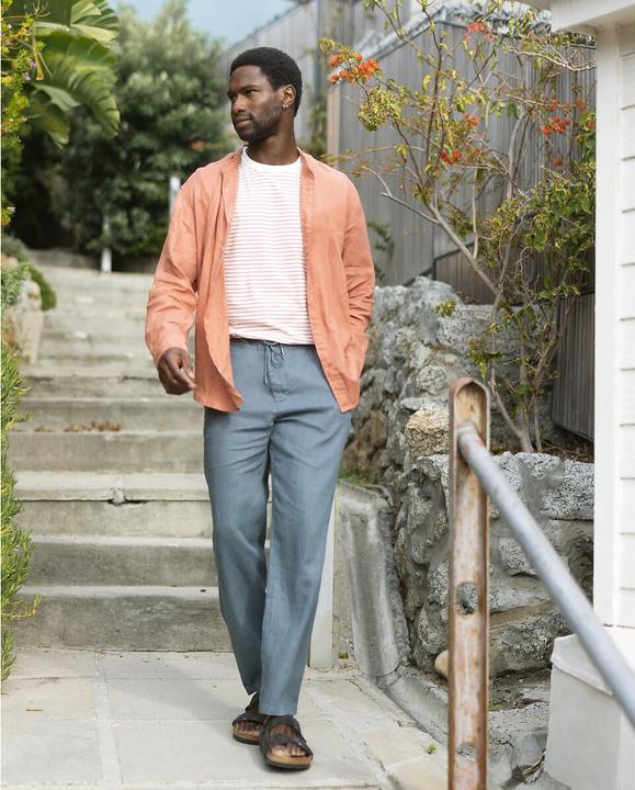 Immagine prodotto La Redoute Collections Gerades Leinenhemd mit Stehkragen (3XL)