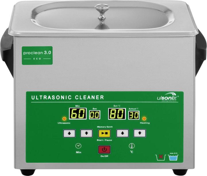 Produktbild Ulsonix Ultraschallreiniger Ultraschallreinigungsgerät Edelstahl Memory 80 W Eco 3 L (40 kHz, 3000 ml)