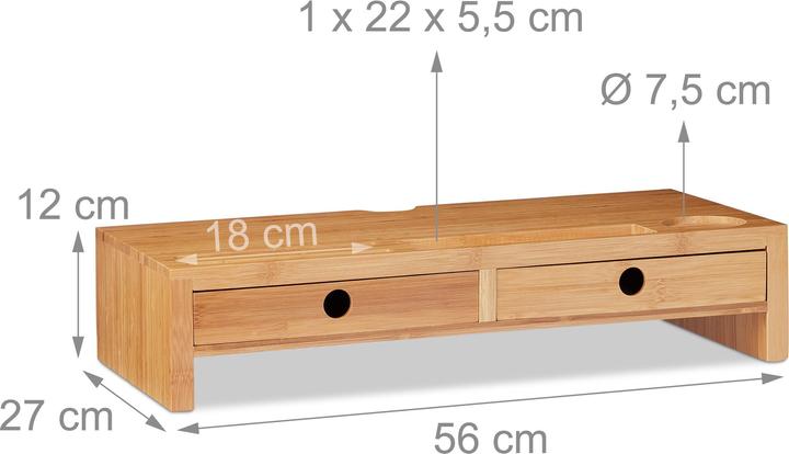 Actual product image Relaxdays Display Stand with 2 Drawers