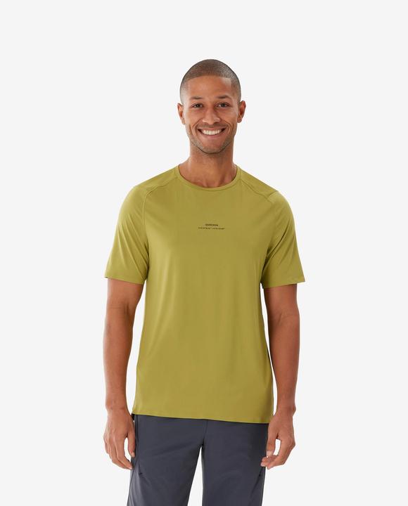 Quechua T-shirt de randonnée manches courtes homme, MH500 kaki