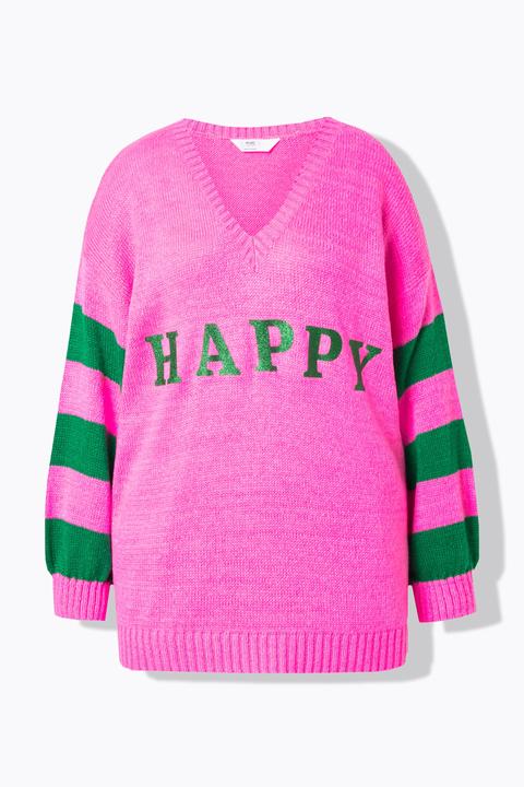 Produktbild Angel of Style Pullover, oversized, HAPPY, Ringel-Ärmel (50, 52)