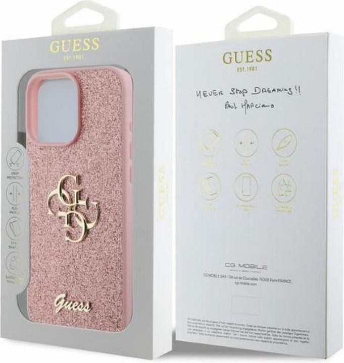 Produktbild Guess GUHCP16XHG4SGP iPhone 16 Pro Max 6,9" różówy/pink HC Fixed Glitter Big 4G (Apple iPhone 16 Pro Max)