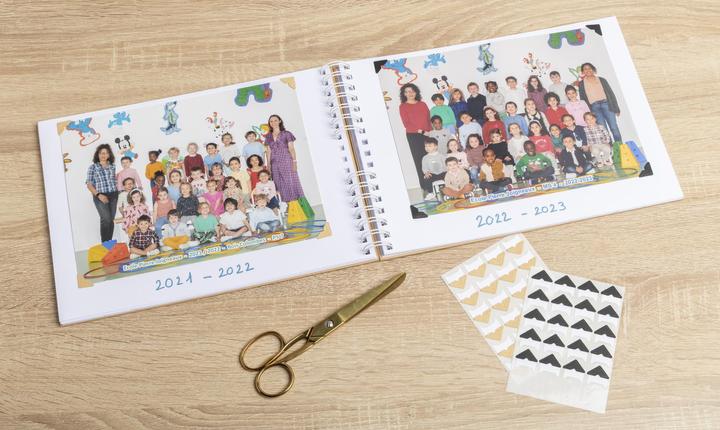 Image du produit Exacompta Album photos à spirales 50 pages blanches pour photos de classe Kraft - Kraft (32 x 22 cm)