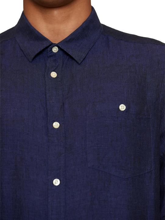Immagine prodotto KnowledgeCotton Apparel Camicia regolare in lino Yarndyed Total Eclipse (S)