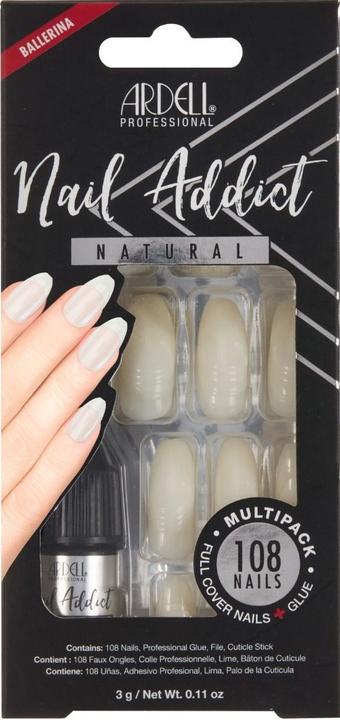 Produktbild Ardell Nail Addict - Natural Ballerina Multipack (Kunstnägel, Weiss)
