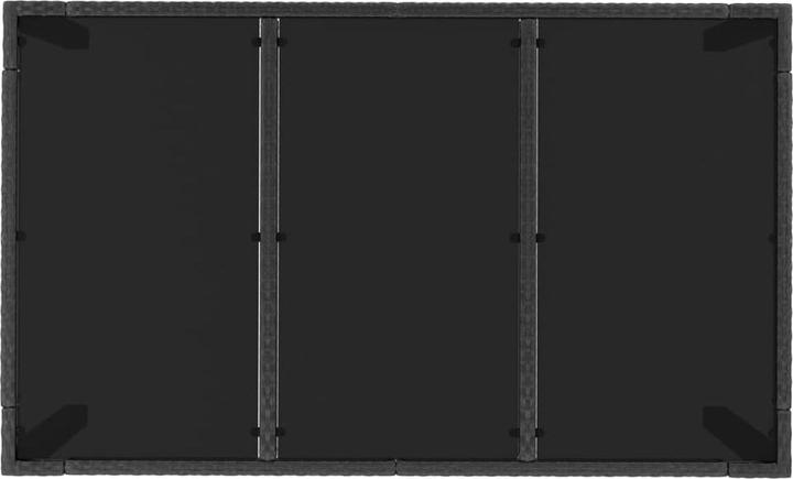 Produktbild vidaXL Gartentisch mit Glasplatte (150 x 90 x 75 cm)
