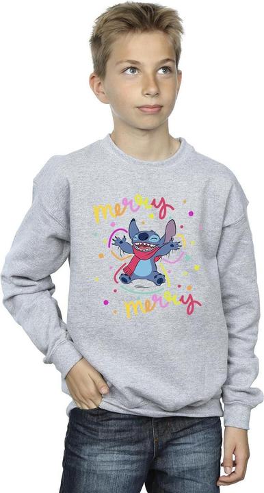 Actual product image Disney Boys Lilo & Stitch Merry Rainbow Sweatshirt (128)