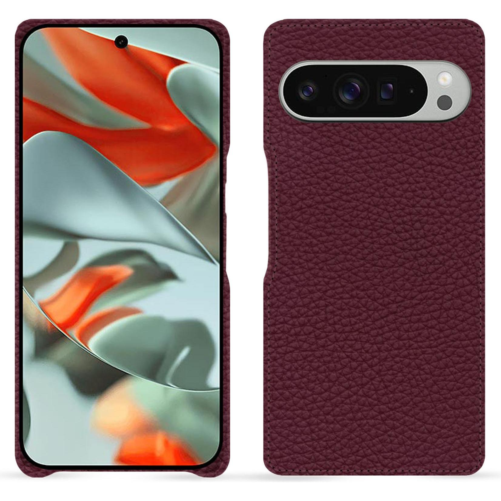 Noreve Lederschutzhülle (Google Pixel 9 Pro XL), Smartphone Hülle, Violett