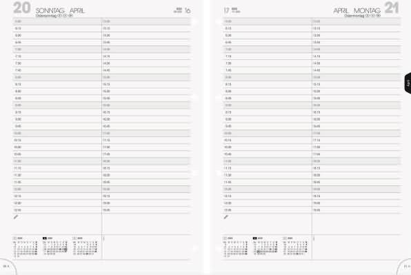 Image du produit Calendrier journalier 787 A4 1 jour/page 2025 (A4, Allemand)