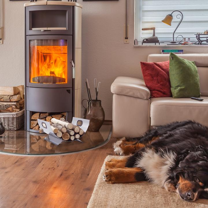 Actual product image Relaxdays Fireplace wood basket