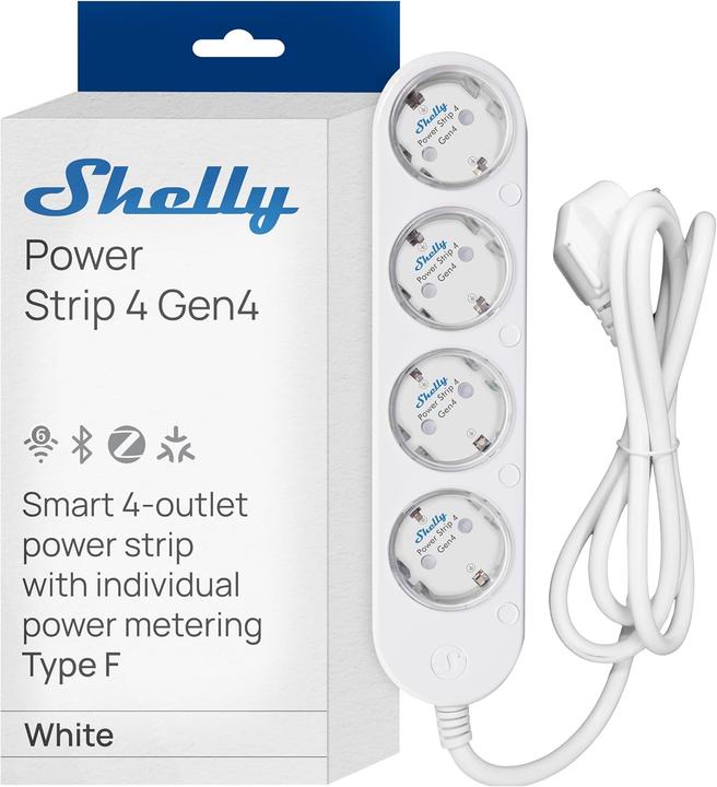 Actual product image Shelly Power Strip 4 Gen4 (4x, CEE 7/3, 1.50 m)