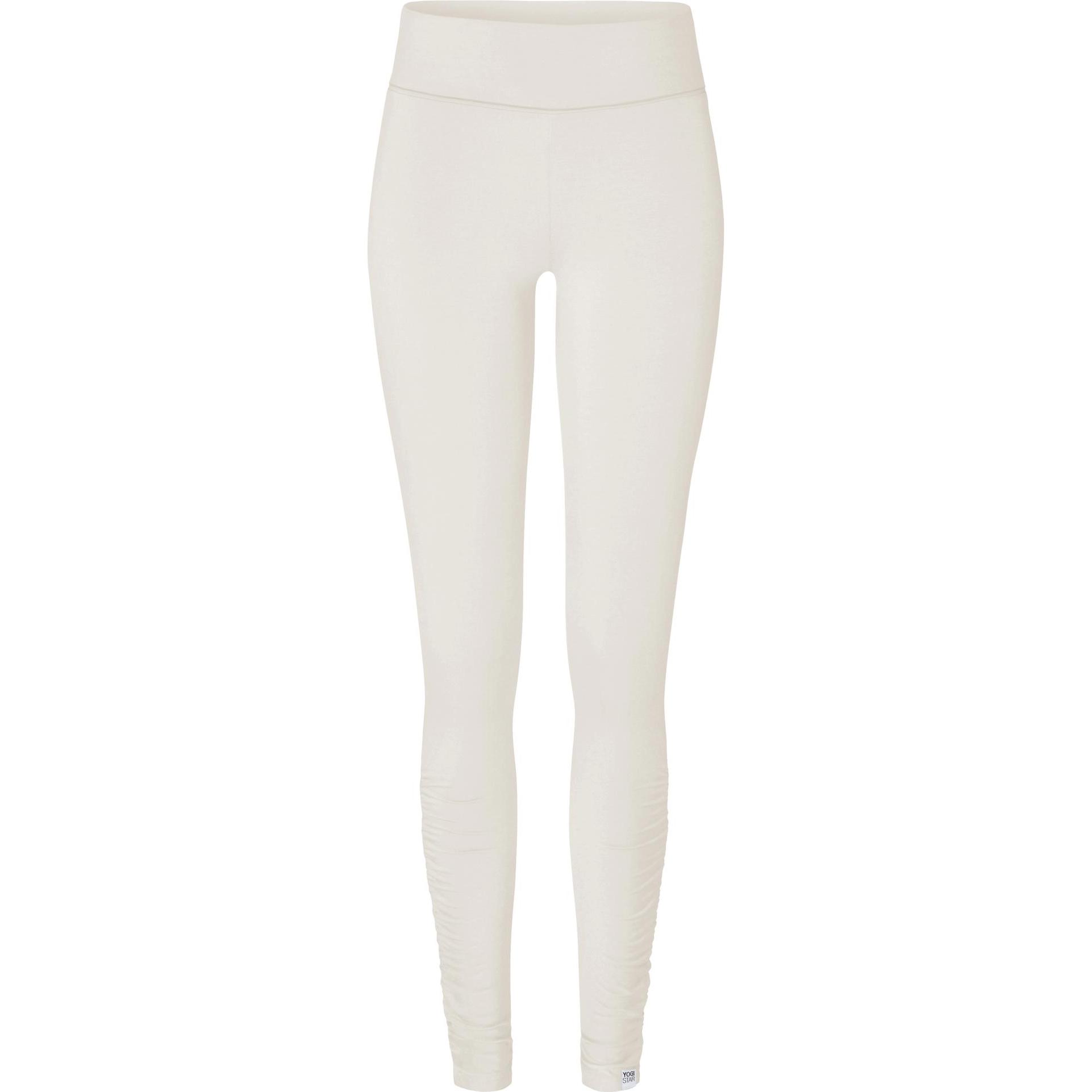 Yogistar, Damen, Tights, Yoga Leggings Ala Roll Down (L), Weiss, L