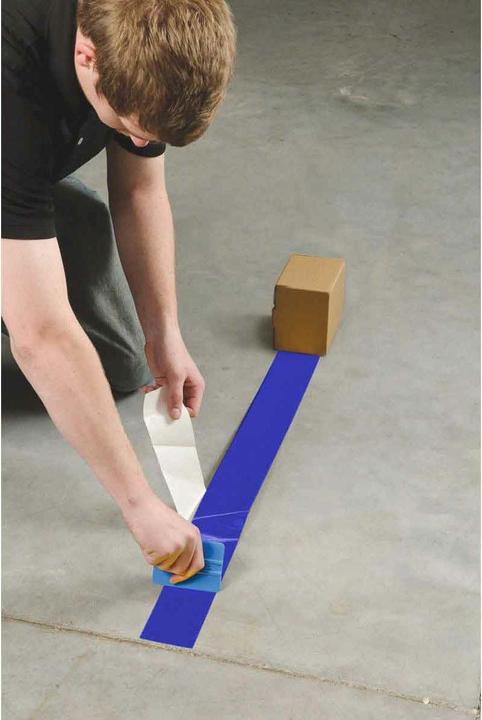 Actual product image Brady B-514, ToughStripe, floor marking tapes, polyester, blue, 101.6mm x 30m (101.60 mm)