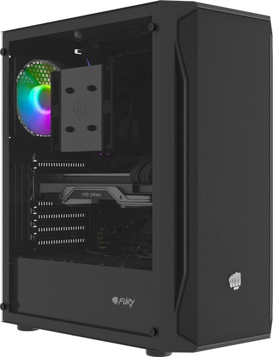 Actual product image Fury Obudowa OBUDOWA SHOBO SH4 RGB MIDI TOWER Z OKNEM CZARNA (ATX, mATX, Mini-ITX)
