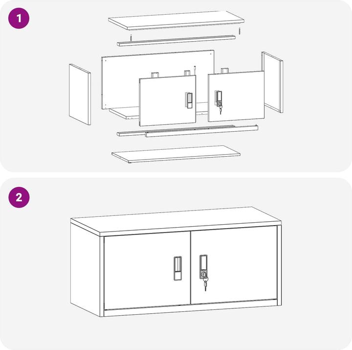 Actual product image vidaXL Aufbewahrungsschrank (40 x 40 x 40 cm)