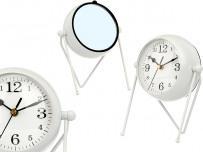 Actual product image Giftdecor wrought iron clock oval sphere mirror white 21cm