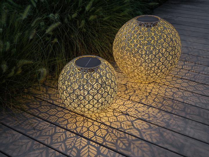 Produktbild STT Windlicht Solar Antic Ball Grafic Ø 40 cm, Hellbeige