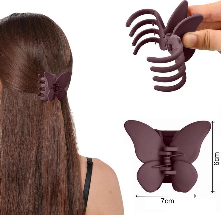 Image du produit ASMI Griffe à cheveux, pince à cheveux Papillon Burgundy Red