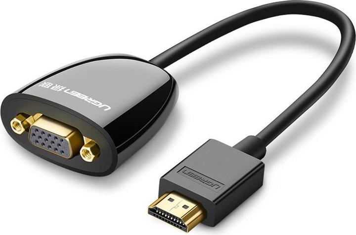 Ugreen MM105 HDMI to VGA Adapter, No Audio (Black) (18 cm)
