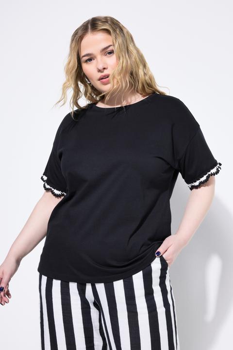 Actual product image Studio Untold Crochet Trim Tee (54)