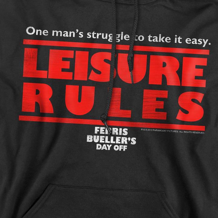 Produktbild Ferris Bueller´s Day Off Ferris Bueller's Day Off Leisure Rules Kapuzenpullover (M)