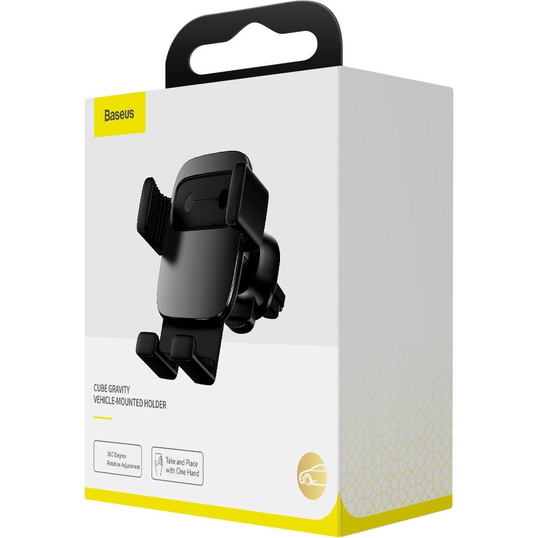 Thumbnail - Baseus Cube Gravity Vehicle-mounted Holder, Smartphone Halterung, Schwarz