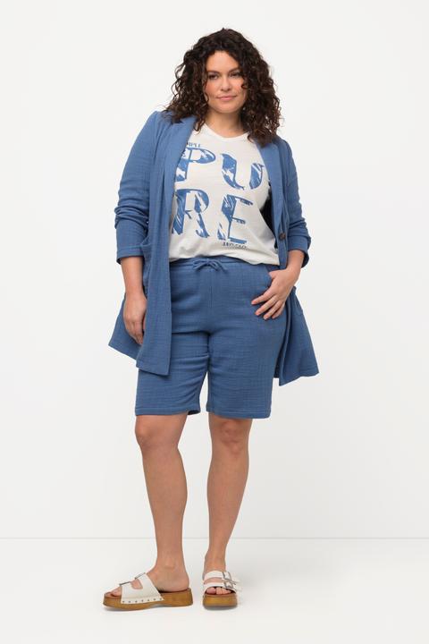 Produktbild Ulla Popken Bubble-Shorts, weites Bein, Elastikbund (50, 52)