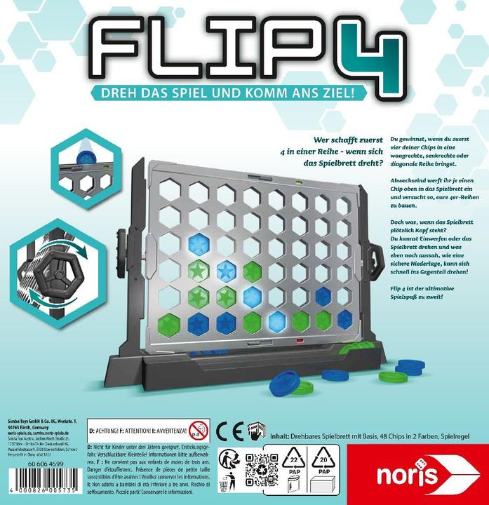 Actual product image Noris Flip4 (German, 2 Players)