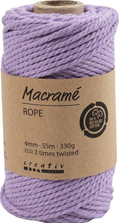 Immagine prodotto Creativ Company Filato di cotone per macramè 330 g lilla (55 m)