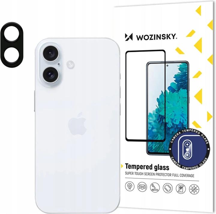 Actual product image Hurtel Protective glass Wozinsky Full Camera Glass tempered glass for the entire camera iPhone 16e (1 Piece, Apple iPhone 16e)