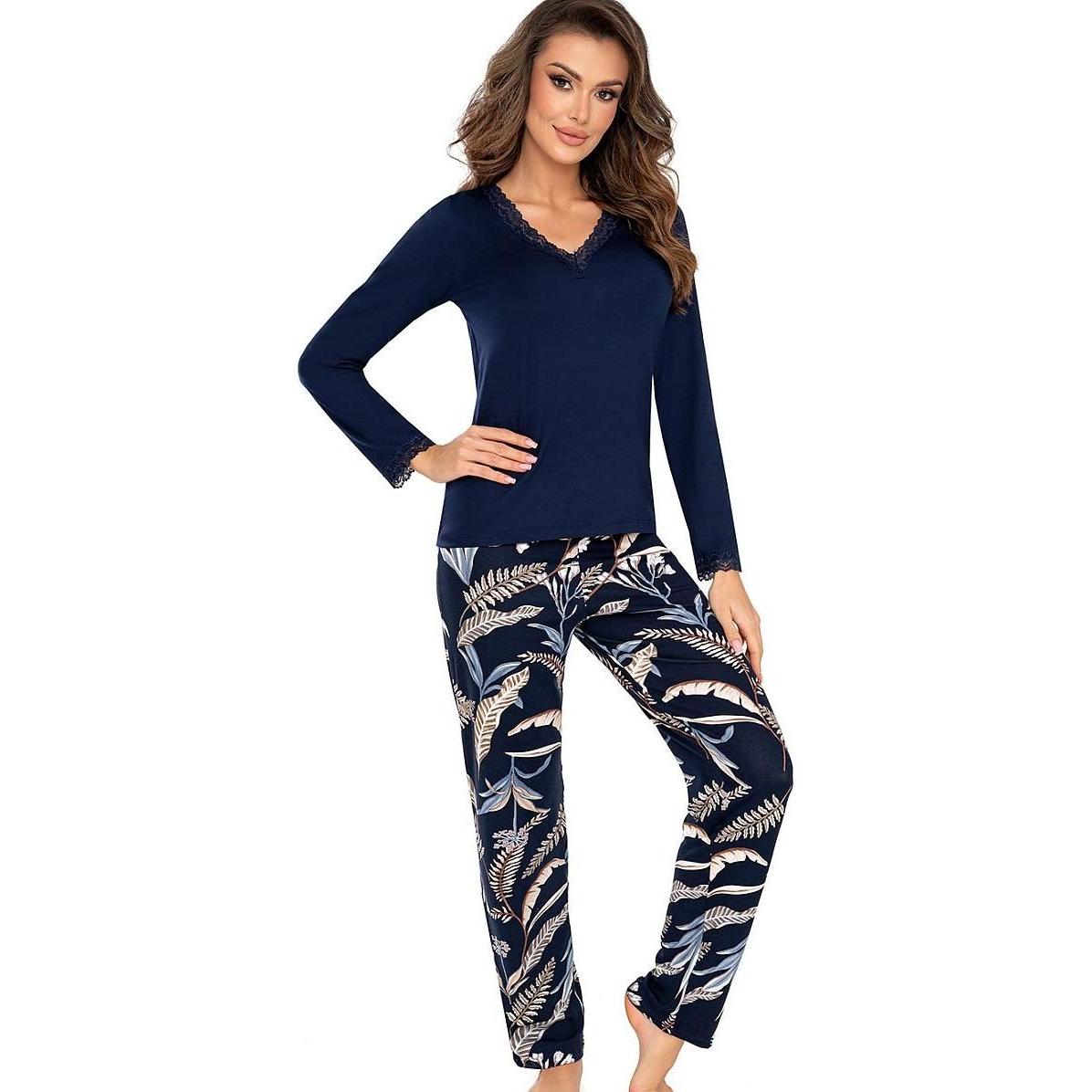 Donna, Damen, Pyjama, Pyjama, Blau, (36)